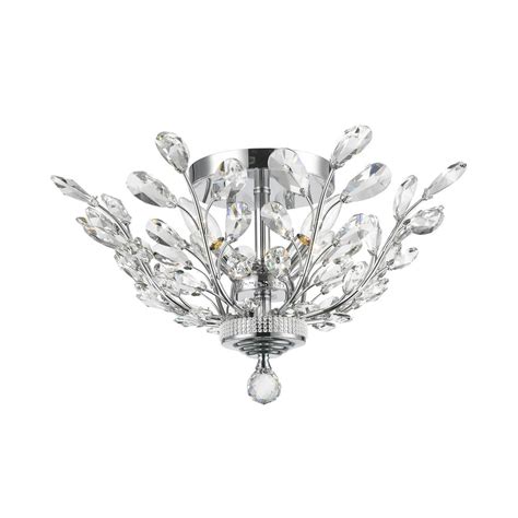 Be the first to review it. Worldwide Lighting Aspen 4-Light Chrome Crystal Ceiling ...