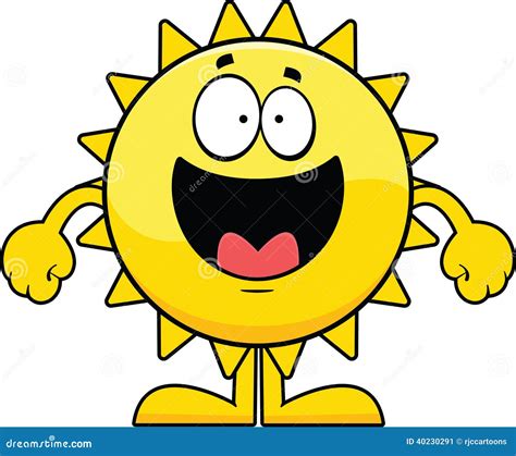 Happy Cartoon Sun Stock Vector Image 40230291
