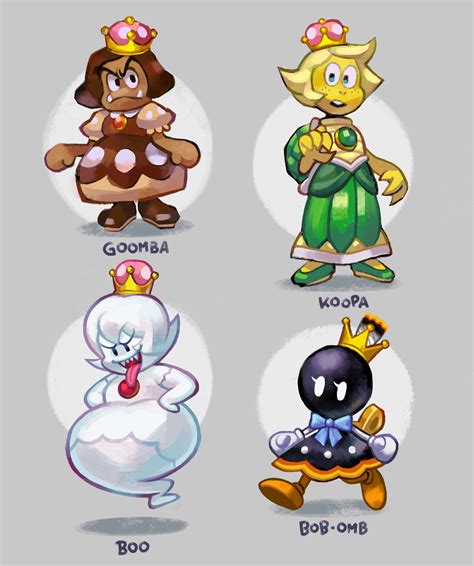 Boo Koopa Troopa Bob Omb Princess Goomba Peachyboo And 2 More Mario And 1 More Drawn By