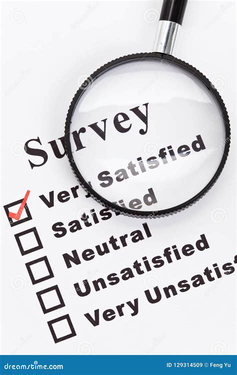 Business Survey Questionnaire Stock Image Image Of Unsatisfied