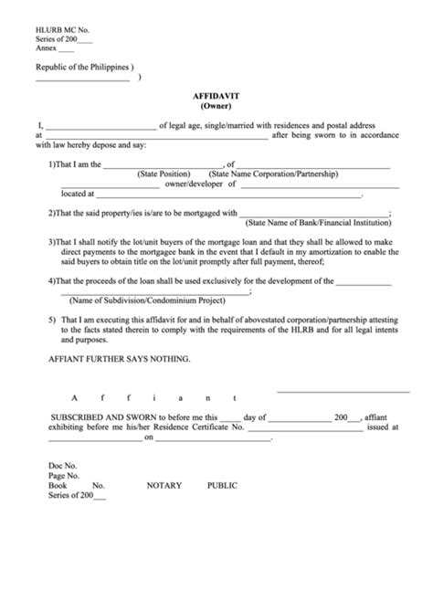 Affidavit Sample Philippines Fill Out And Sign Printable Pdf Template C