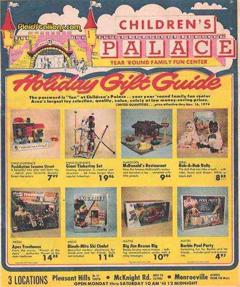 1974 Childrens Palace Catalog Mego Planet Of The Apes Barbie Big