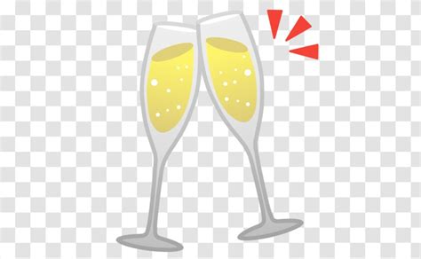 Champagne Glass Wine Sparkling Emoji Beer Clink Glasses Transparent Png