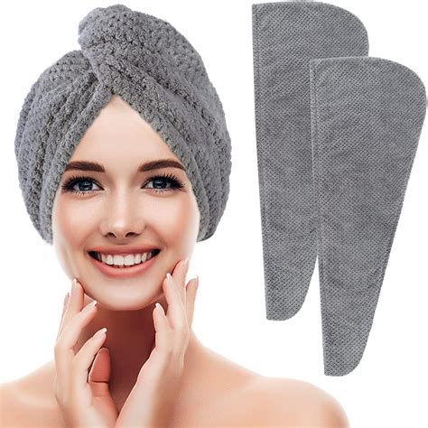 2 Pack Microfiber Hair Towelhair Towel Wrap For Women