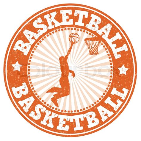 Basketball Grunge Rubber Stamp On Stock Vector Colourbox