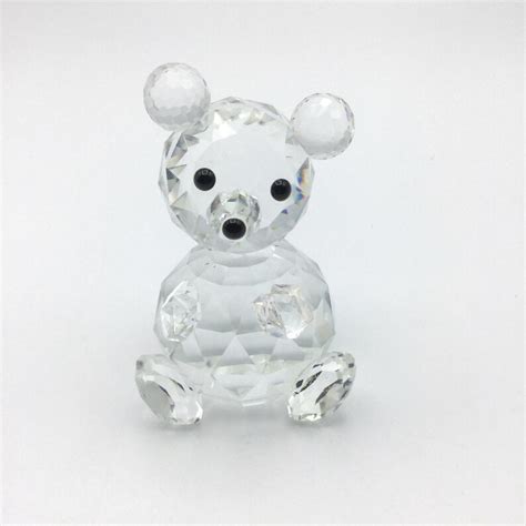 Swarovski Crystal Bear Figurine Vintage Teddy Bear Ornament Etsy
