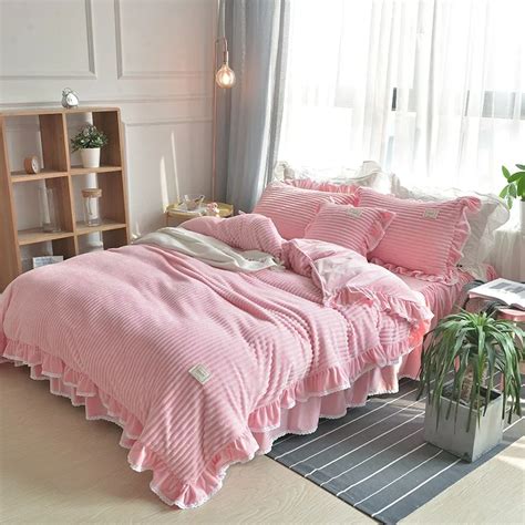 Korean Version Of Solid Color Digital Print Bedding Set Quilt Cover