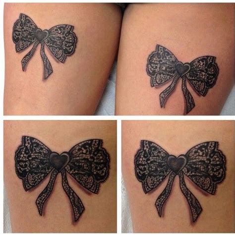 Lace Bow Tattoo Back Of Thighs Lace Bow Tattoos Bow Tattoo Bow