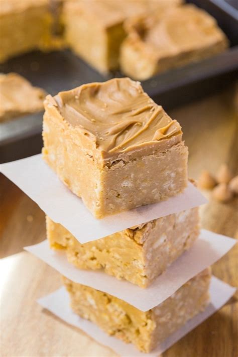 Healthy No Bake Triple Peanut Butter Bars