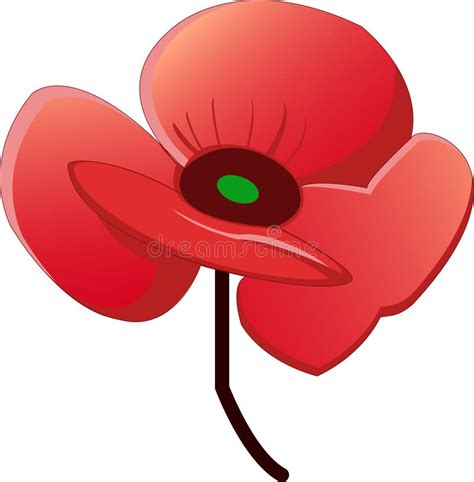 Beautiful Red Poppy Flower Stock Vector Illustration Of Download