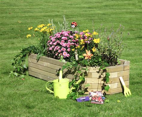 Long Hexagonal Planter Wooden Garden Products Caledonia Play Uk