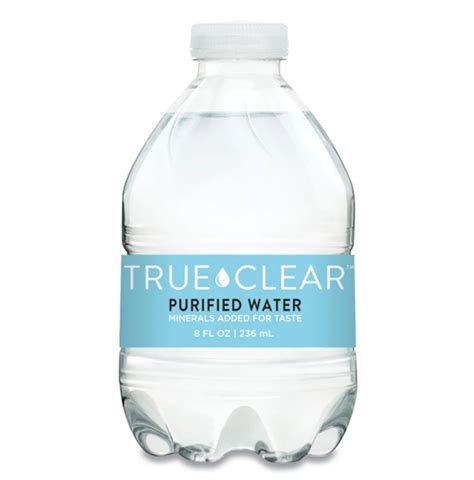 True Clear Purified Bottled Water 8 Oz Bottle 24 Bottlescarton 182