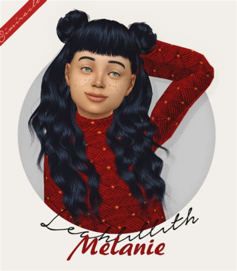 Leahlillith Melanie Hair Kids Version Sims 4 Hair