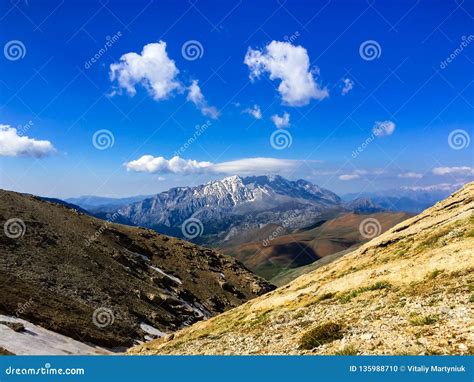 Mountain Range Far Away On The Horizon Stock Photo Image Of High