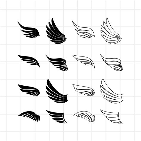 Angel Wing Svg Wings Svg Svg Files For Cricut Wings Etsy