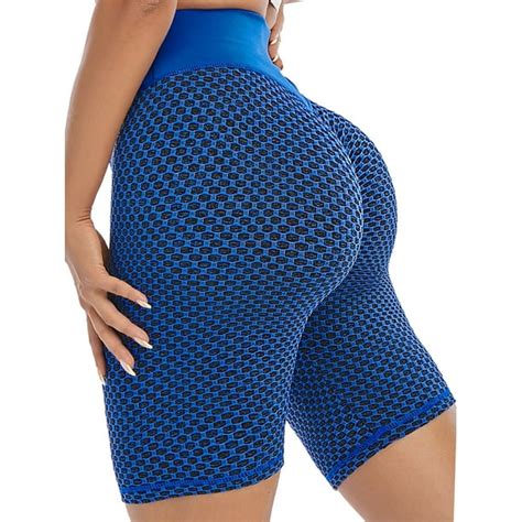 dodoing dodoing high waisted butt lifting yoga shorts for women tummy control textured ruched