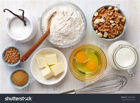 Ingredients For Baking Cake Stock Photo 189940376 Shutterstock
