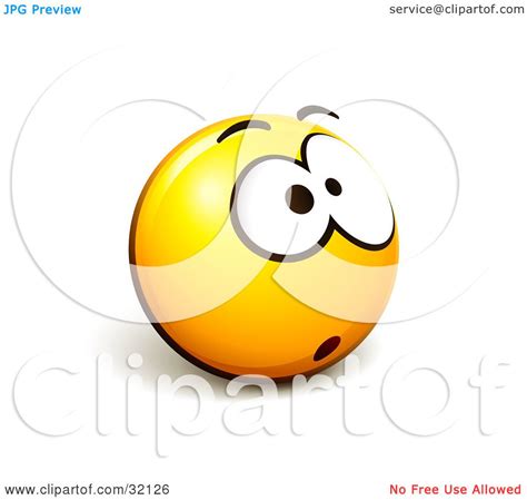 Clipart Illustration Of An Expressive Yellow Smiley Face Emoticon With