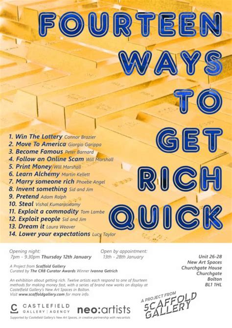 There are so many worthy causes, but none that jumped out at me unfortunately, not everyone is as altruistic as silverstein, who is donating 70% of his fortune to women's education. Fourteen Ways To Get Rich Quick - Jackson's Art Blog