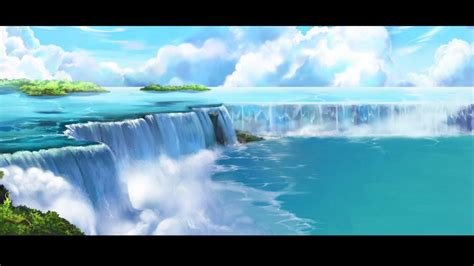 Anime Waterfall Wallpapers Wallpaper Cave