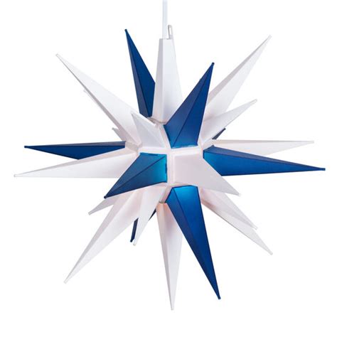 Blue And White Led Moravian Star Wintergreen Corporation