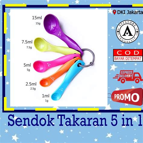 Sendok Takaran 5 In 1 Sendok Ukur Sendok Kue Shopee Indonesia