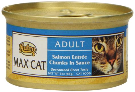 Tailored by the experts at the nutro company, it contains natural ingredients with added vitamins, minerals and trace nutrients to. NUTRO MAX CAT Adult Salmon Entree Chunks in Sauce Canned ...