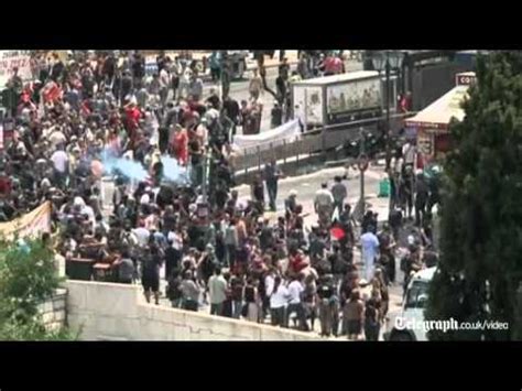 Greek Police Fire Tear Gas To Disperse Athens Protesters Youtube