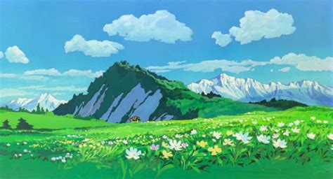 Studio Ghibli Anime Scenery Landscape Illustration Hayao Miyazaki Art