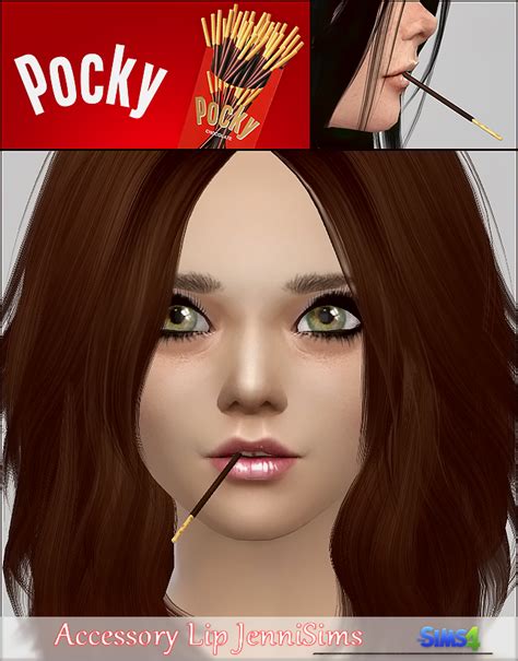 Downloads Sims 4 New Mesh Accessory Lip Pocky Male Female Jennisims
