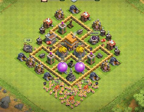 Clash Of Clans Base Th5 - Clash Of Clans Town Hall Level 5 Defense | TH 5 War Base | Good Clash