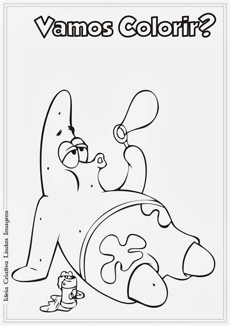 Desenho Bob Esponja Calça Quadrada Patrick Estrela Para Colorir