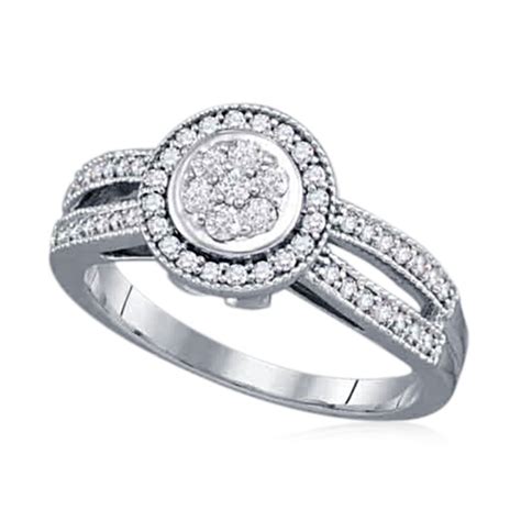 Classic Design White Gold Finish In 925 Silver Engagement