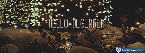 Hello December Glitter Seasonal Facebook Cover Maker