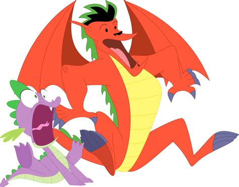 Startled Out Of Their Scales By Porygon2z Jake Long American Dragon Detailed Image My Little
