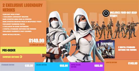 These collections are cheaper then purchasing these items on their. Fortnite All Edition Packs, Items and Pre-Order Bonuses
