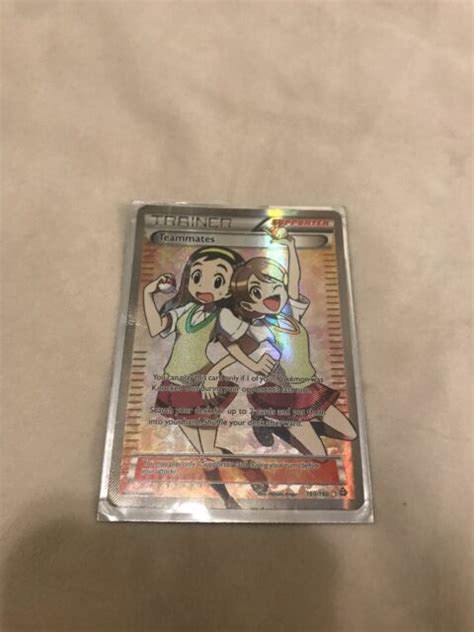Rare Holographic Trainer Teammates Pokémon Card In Trading Card Sleeve