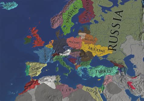 Map Of Europe Modern Day 88 World Maps