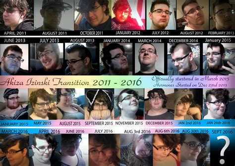 This is my one year on hrt m2f timeline video, i hope you all enjoy learning about my journey and remember you all are. Transition Timeline: 2011 - 2016 by SweetLittleAki on ...