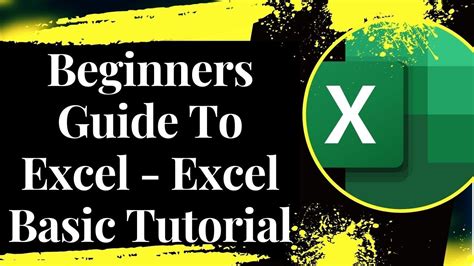 Beginners Guide To EXCEL Excel Basic Tutorial YouTube