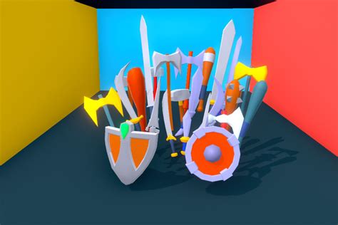 Weapons Pack Low Poly 3d Weapons Unity Asset Store