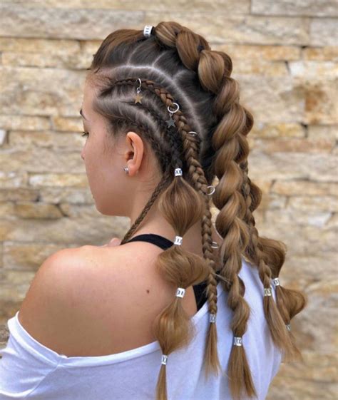 Summer Festival Hairstyle Ideas Mixed Different Braids