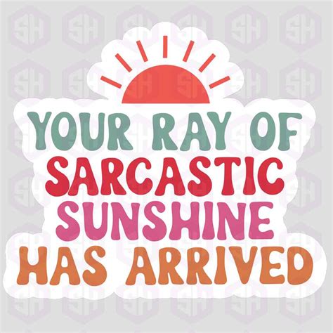 your ray of sarcastic sunshine has arrived sticker haul