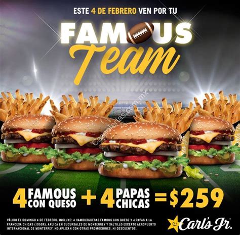 Hamburguesa de angus muy rica. Promoción Carls Jr Super Bowl: 4 hamburguesas Famous Star + 4 papas por $259