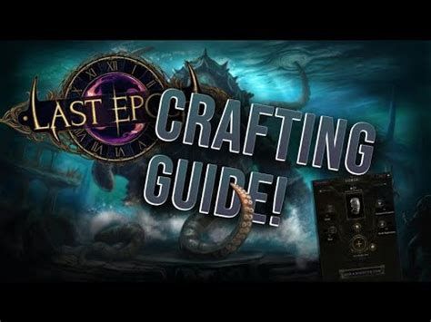 Last Epoch Crafting Guide F R Beginner Ger Youtube