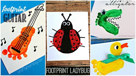 Adorable Footprint Crafts For Kids And Babies Youtube