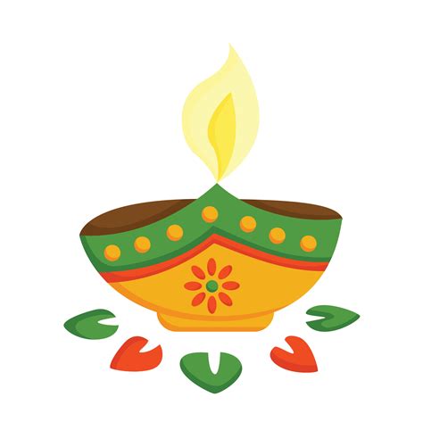 Diwali Deepavali Celebration Decoration Object Party Cartoon