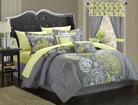 Find great deals on grey comforters at kohl's today! Chic Home 20-Piece Olivia Reversible Comforter Set, King ...