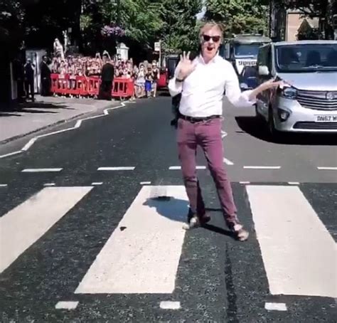 Sir Paul Mccartney Recreates Famous Abbey Road Beatles Album Cover