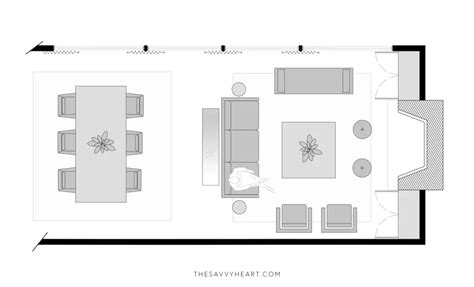 5 Furniture Layout Ideas For A Large Living Room With Floor Plans